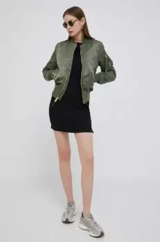 Alpha Industries geaca bomber MA-1 VF LW WMN femei, culoarea verde, de tranzitie imagine