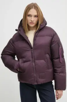 Alpha Industries geaca femei, culoarea violet, de iarna, 148006 imagine