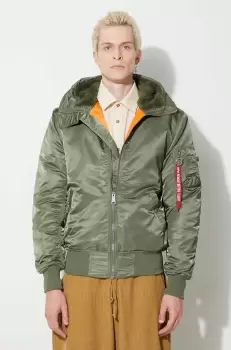 Alpha Industries geaca MA-1 Hooded barbati, culoarea verde, de iarna 158104.01 imagine