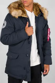 Alpha Industries geaca Polar Jacket barbati, culoarea bleumarin, de iarna 123144.07-navy imagine