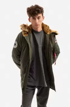 Alpha Industries geaca Polar Jacket barbati, culoarea verde, de iarna 123144.257-green imagine