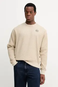 Alpha Industries hanorac de bumbac culoarea bej, cu imprimeu, 258300.627 imagine