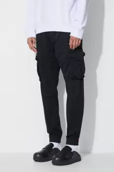 Alpha Industries pantaloni Cotton Twill Jogger barbati, culoarea negru 116202.03-black imagine