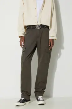 Alpha Industries pantaloni de bumbac Agent Pant culoarea verde, cu fit cargo, 158205 imagine