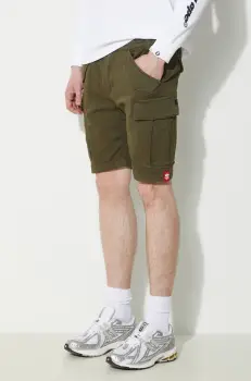 Alpha Industries pantaloni scurti Airman barbati, culoarea verde, 116211 imagine