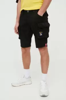 Alpha Industries pantaloni scurti barbati, culoarea negru imagine