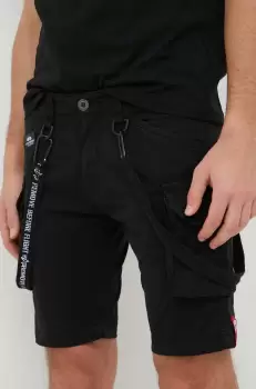 Alpha Industries pantaloni scurti barbati, culoarea negru imagine