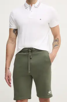 Alpha Industries pantaloni scurti barbati, culoarea verde, 156367 imagine