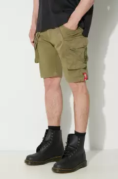 Alpha Industries pantaloni scurti barbati, culoarea verde imagine