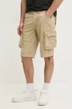 Alpha Industries pantaloni scurti din bumbac Alpha Industries Jet Short 191200 159 culoarea bej imagine