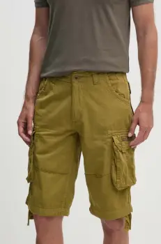 Alpha Industries pantaloni scurti din bumbac Alpha Industries Jet Short 191200 440 culoarea maro 191200.440-brown imagine