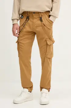 Alpha Industries pantaloni Utility Pant barbati, culoarea maro, cu fit cargo 128202.13-brown imagine