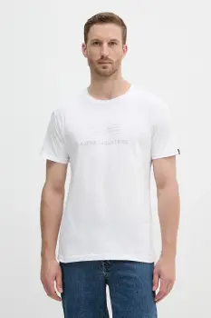 Alpha Industries tricou din bumbac culoarea alb, cu imprimeu, 148525.528 imagine