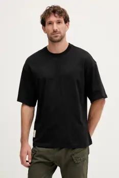 Alpha Industries tricou din bumbac culoarea negru, uni, 156550.03 imagine