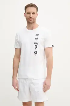 Alpha Industries tricou din bumbac Freedom T barbati, culoarea alb, cu imprimeu, 156539 imagine