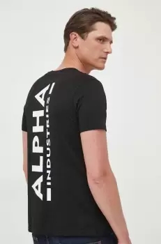 Alpha Industries tricou din bumbac Koszulka Alpha Industries Backprint T 128507 03 culoarea negru, cu imprimeu imagine