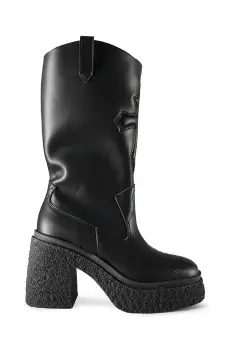 Altercore cizme Monroe femei, culoarea negru, cu toc drept, Monroe Vegan imagine