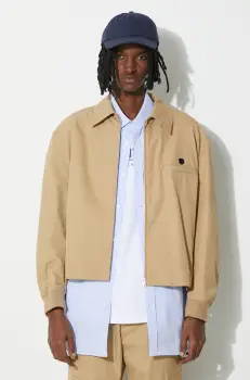 AMBUSH geaca Sponge Mix Jacket barbati, culoarea bej, de tranzitie, BMEM001S24FAB imagine