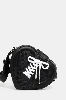 AMBUSH geanta de piele Strapped Heart Shoulder Bag culoarea negru, 12115063 imagine