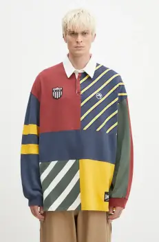 AMBUSH hanorac de bumbac Patchwork Rugby Shirt barbati, cu imprimeu, BMGC004F24JER0018484 imagine