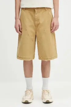 AMBUSH pantaloni scurti din bumbac Canvas Carpenter Short Pants culoarea bej, 12115320 imagine
