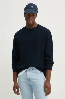 American Vintage bluza barbati, culoarea albastru marin, neted, MRYV03BE25 imagine