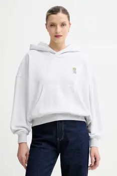 American Vintage bluza culoarea gri, cu gluga, melanj, BAP03C imagine