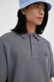 American Vintage bluza culoarea gri, neted imagine