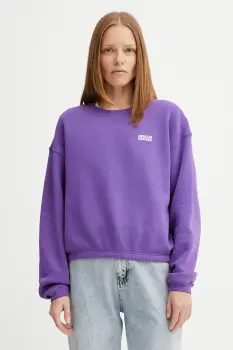 American Vintage bluza culoarea violet, cu imprimeu, IZU03A imagine