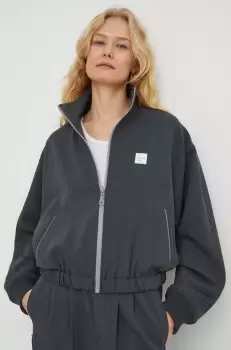 American Vintage bluza femei, culoarea gri, neted imagine