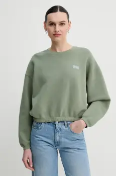 American Vintage bluza femei, culoarea verde, cu imprimeu, IZU03AE25 imagine