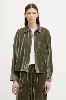 American Vintage bluza tip camasa de dama din velur imagine