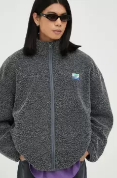 American Vintage geaca barbati, culoarea gri, de tranzitie, oversize imagine