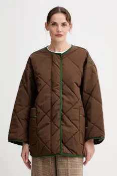 American Vintage geaca culoarea maro, de tranzitie, oversize, VOW16A imagine