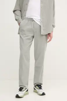 American Vintage pantaloni de catifea cord culoarea verde, drept, MPADO10AE25 imagine