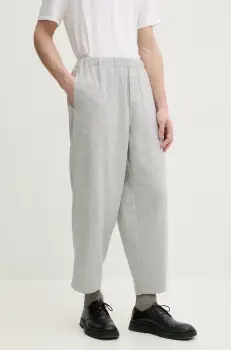 American Vintage pantaloni de trening barbati, culoarea gri, neted, MDOD10ACE25 imagine