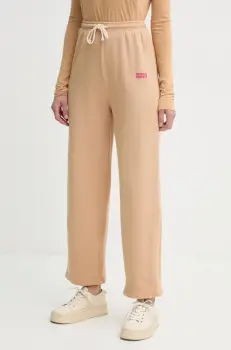 American Vintage pantaloni de trening culoarea bej, uni, IZU05AE25 imagine