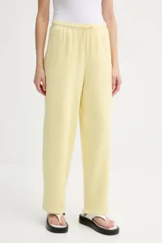 American Vintage pantaloni de trening culoarea galben, uni, YTI05AE25 imagine