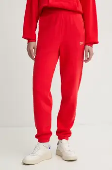 American Vintage pantaloni de trening culoarea rosu, neted, IZU05BE25 imagine