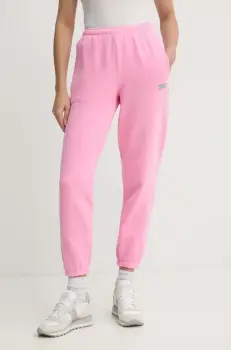 American Vintage pantaloni de trening culoarea roz, neted, IZU05BE25 imagine