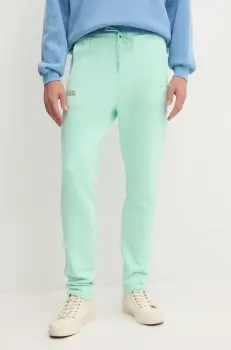 American Vintage pantaloni de trening culoarea turcoaz, neted, MIZU05BH24 imagine