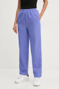 American Vintage pantaloni de trening culoarea violet, neted, DAK10AH24 imagine