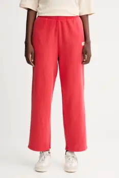 American Vintage pantaloni de trening din bumbac culoarea rosu, uni, PLI05B imagine