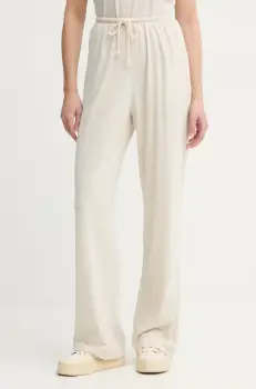 American Vintage pantaloni de trening femei, culoarea gri, neted, YPA05AE25 imagine