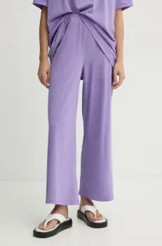American Vintage pantaloni de trening femei, culoarea violet, cu imprimeu, PYM05AE25 imagine
