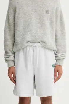 American Vintage pantaloni scurti culoarea gri, melanj, MBAP09A imagine