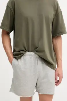 American Vintage pantaloni scurti culoarea gri, melanj, MZOF09AE25 imagine