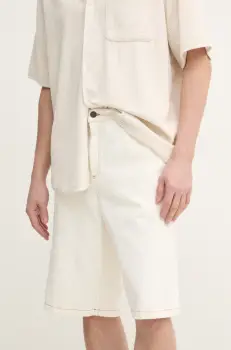 American Vintage pantaloni scurti din bumbac culoarea bej, MJOZ09AE25 imagine