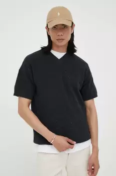 American Vintage pulover barbati, culoarea negru imagine