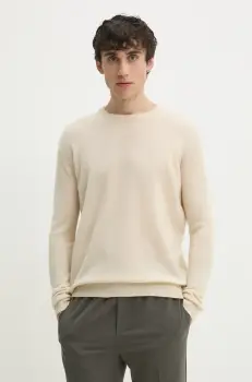 American Vintage pulover de lana barbati, culoarea bej, light, MRAX18AE25 imagine